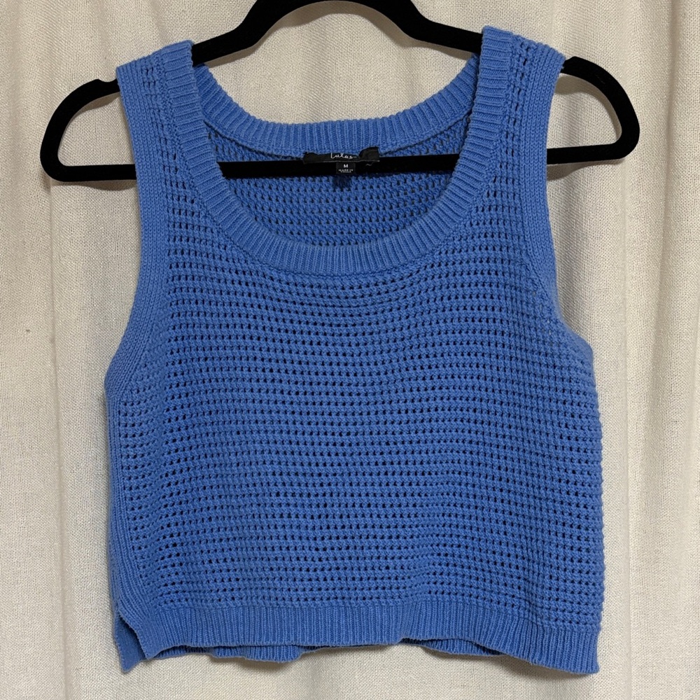 Lulu's Azure Knit Tank Top